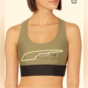 Puma Khaki and Black Sports Bra